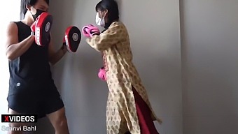 Indian Ufc Fighter Girl Gets Punched For Practice